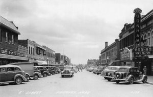 J82/ Fremont Nebraska RPPC Postcard c40-50s Main Street Stores 403