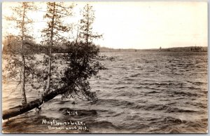 Birhamwood WI-Wisconsin, Mayflower Lake, Real Photo RPPC, Vintage Postcard