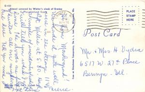 CRIVITZ WISCONSIN PSTMK HOUSE COVERED BY WINTER'S CLOAK OF ERMINE POSTCARD 1966