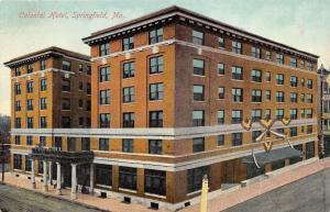 Springfield Missouri~Colonial Hotel~Banners on Side of Building~c1910 Postcard