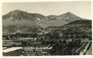 Postcard RPPC View of Mount  Lamborn & Lands End in Paonia, CO.     aa6