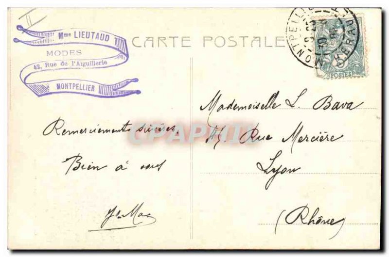 Old Postcard Fantaisie Letters Letter U