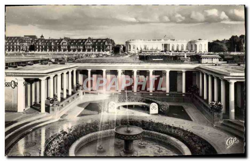 Postcard Modern Fleurie Deauville Beach Casino and the Normandy Hotel des Bai...