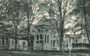 Vintage Postcard 1942 Pink Edward's Church Stafford Springs Connecticut CT N.S.