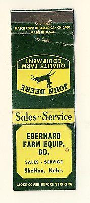 Shelton, Nebraska/NE Matchcover, Eberhard Farm Equipment,...