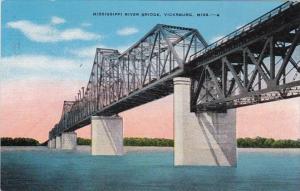 Mississippi Vicksburg Mississippi River Bridge 1956