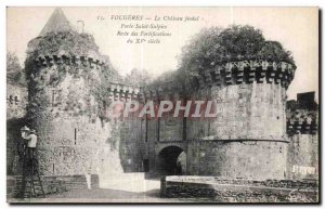 Old Postcard Fougeres Chateau Saint Sulpice door feudal fortifications Rest