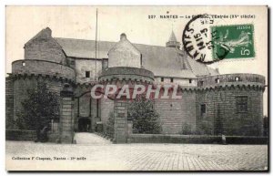 Old Postcard Nantes Chateau L & # 39entree