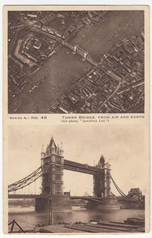 London; Tower Bridge, No 46 PPC, Unused, c 1910's, St Pauls Hospital Competition