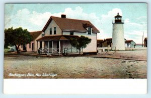 NEWBURYPORT, MA Massachusetts ~ Plum Island  LIGHT HOUSE  c1900s Postcard