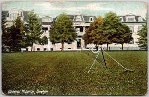 Postcard Guelph Ontario c1916 General Hospital Wellington County by Macfarlane