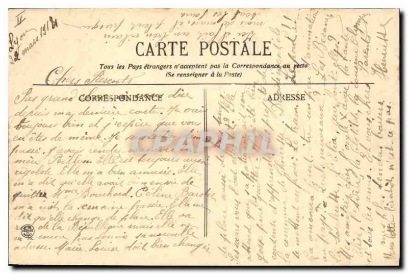 Old Postcard Lyon Park Tete d'Or Les Cygnes