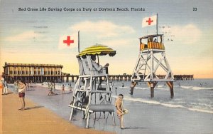 Red Cross Life Saving Corps on Duty Daytona Beach, Florida