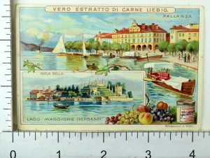 1880's Lago Di Como Lakes Scenes Lovely Liebig Victorian 6 Trade Card Set K47