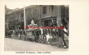 China, Shanghai, RPPC, Chinese Funeral Procession with Coffin, 1930 Photo