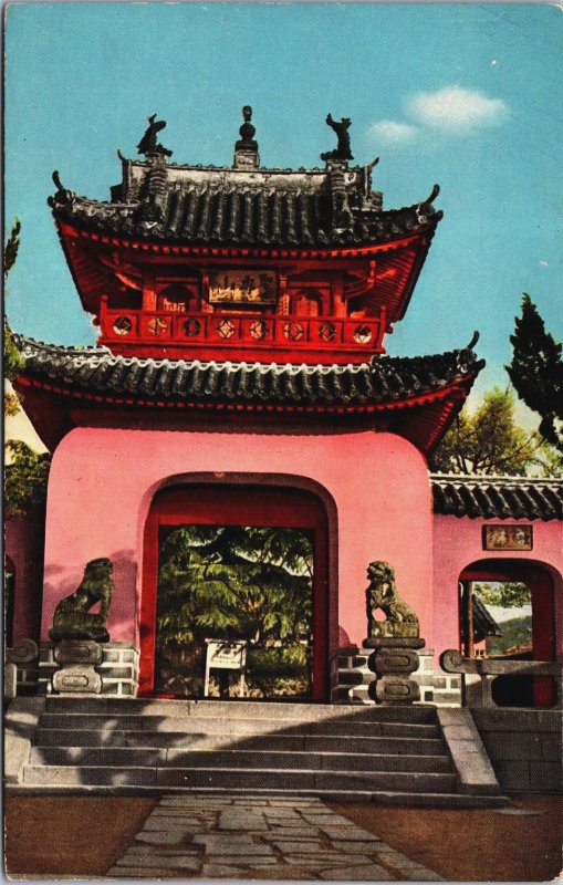Japan Shofukuji Temple In Nagasaki Vintage Postcard C163