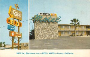 Fresno California Rep's Motel Vintage Postcard AA41751