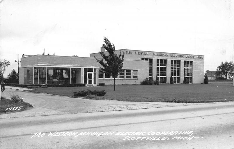 Scottville Michigan~Western Michigan Electric Cooperative~1940s RPPC