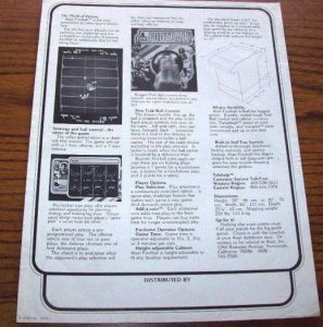 FOOTBALL Original NOS 1978 Video Arcade Game FLYER Retro Sports Theme Atari 