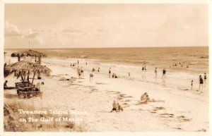 Treasure Island Beach Florida On the Gulf of Mexico Real Photo Postcard AA19238