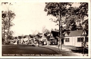 Real Photo Postcard Main Exhibit Hall Santa Claus Land in Santa Claus, Indiana