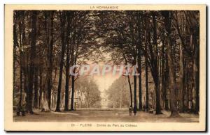 Old Postcard Flers Entree Du Parc Du Chateau