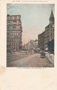 Four Corners, Rochester, New York - Horse Carriage Bicycle Trolley - PMC