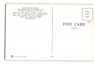 Burlington Vermont VT Vintage Postcard Town House Motel