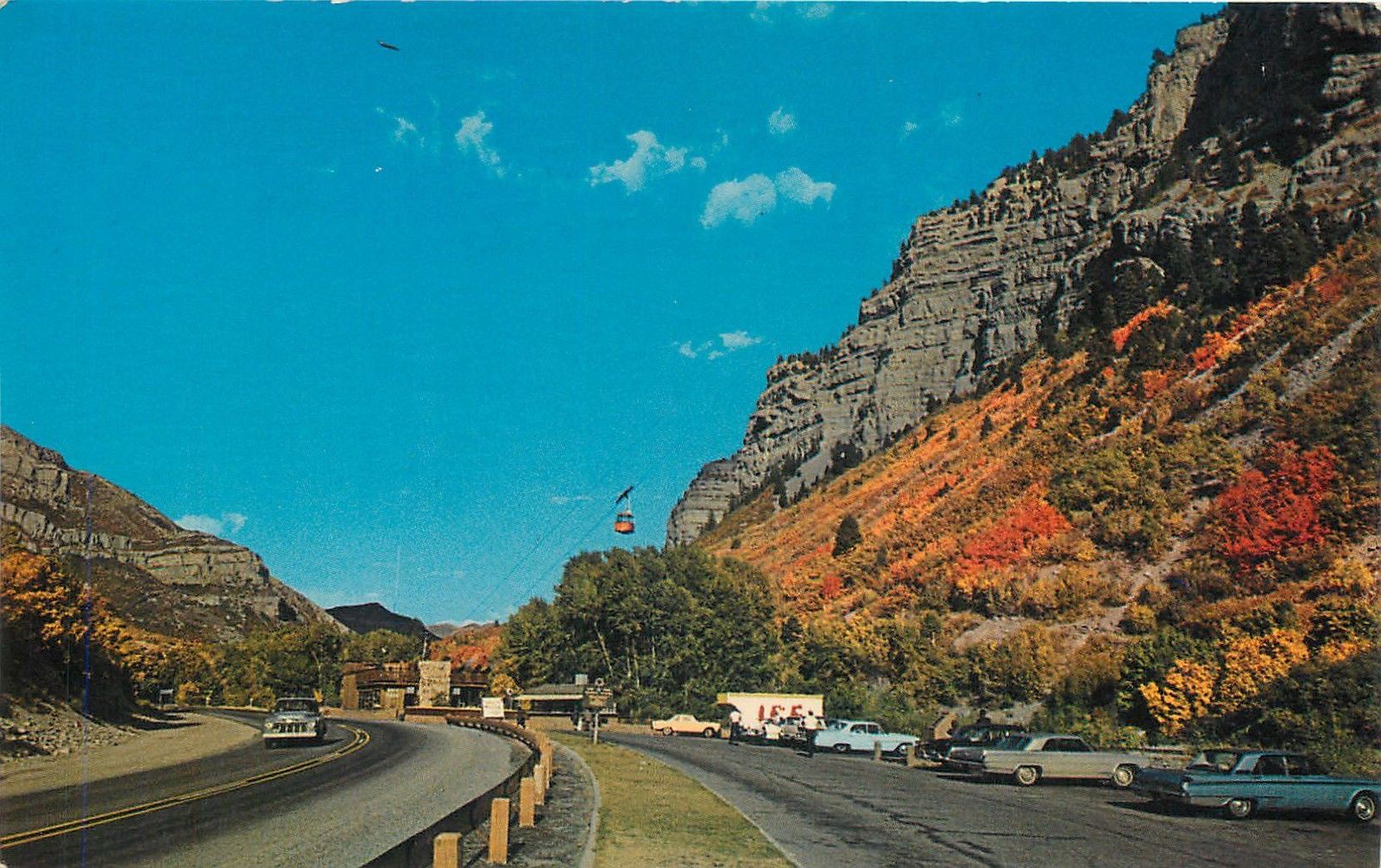 Provo Canyon Utah Ut Sky Ride Bridal Veil Falls Ca 1960s Postcard Hippostcard