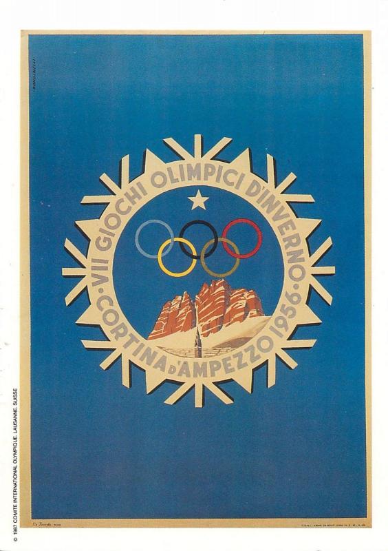 Postcard 1991 Mars Confectionery ads. Winter Olympic Games Italy Cortina Ampezzo