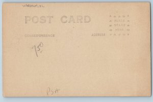 c1910's Campus Wheaton College Wheaton Illinois IL RPPC Photo Antique Postcard