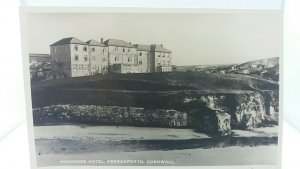 Vintage Real Photo Postcard Pomsmere Hotel Peranforth Cornwall Rppc