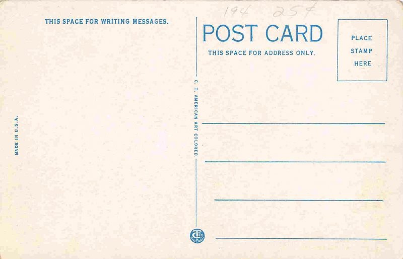 Cathedral Custom House Matamoros Mexico 1930s postcard