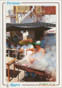 Food & Drink Postcard - Barbecue Fish, Portimao, Algarve, Portugal RR13692
