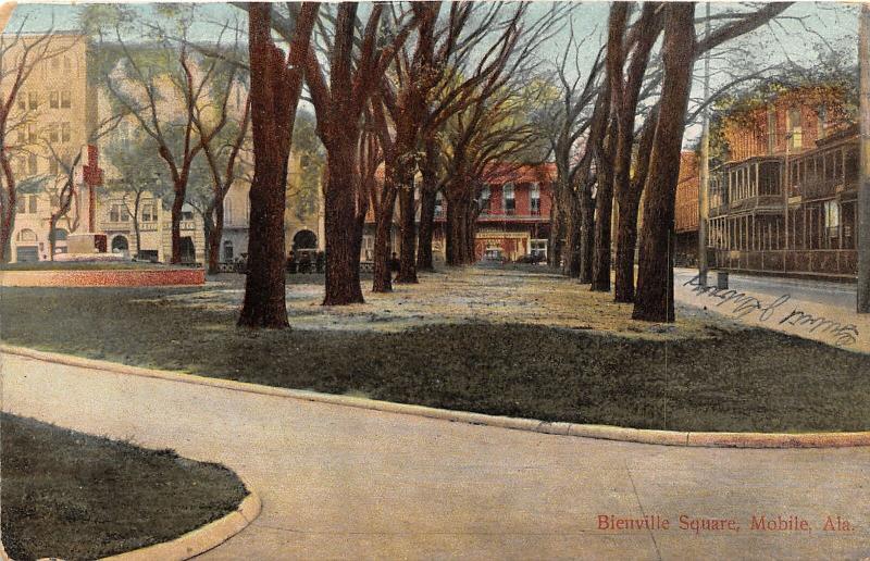 F15/ Mobile Alabama Postcard c1910 Bienville Square 6