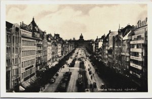 Czech Republic Prague, Praha Vaclavske Namesti Vintage Postcard C183