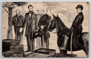 Lincoln At Fort Monroe Virginia By Jack Clifton Civil War Art Postcard R22