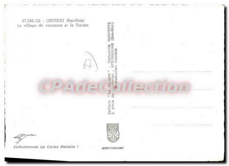 Modern Postcard Obernai Bas Rhin Holiday park and pool