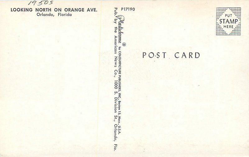 Orlando,FL Lucerne Circle Kropp Orange County Florida Antique Postcard  Vintage