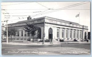 Kenosha Wisconsin WI Postcard RPPC Photo United States Post Office c1940's