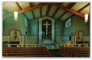 c1960s The Main Altar & Sanctuary Of St. Student Parish East Lansing MI Postcard