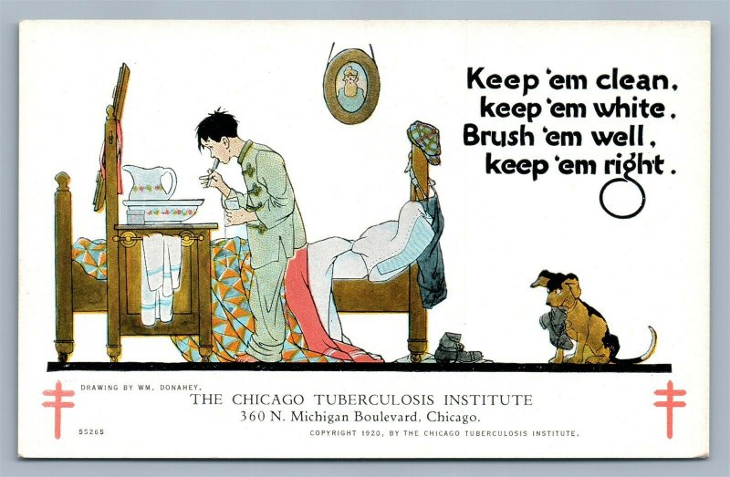  CHICAGO IL TUBERCULOSIS INSTITUTE WATER & SOAP HYGIENE ANTIQUE POSTCARD