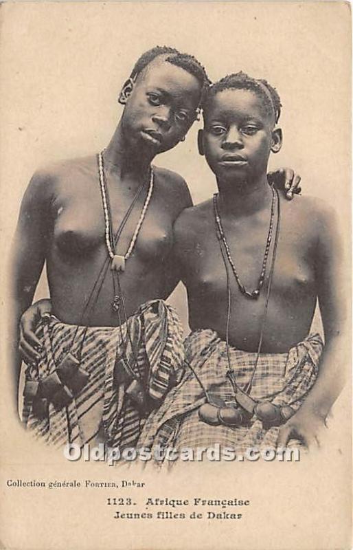 Afrique Francaise Jeunes filles de Dakar African Nude Unused 