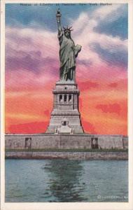 New York City Statue Of Liberty At Sunrise