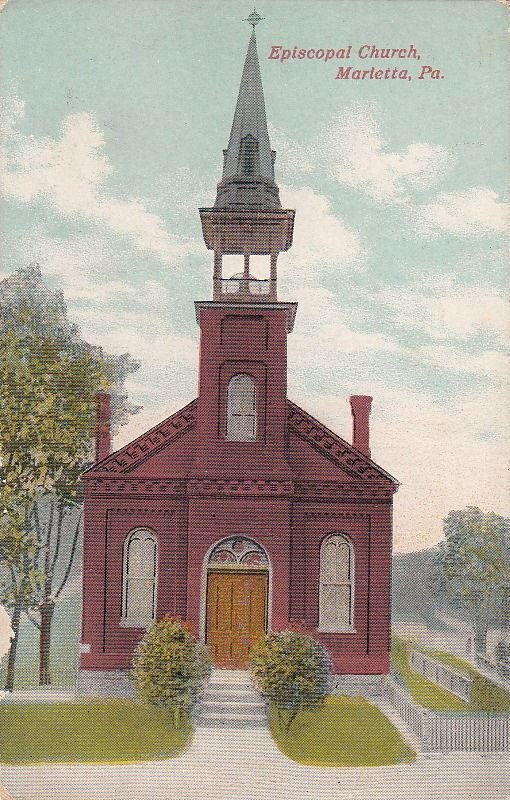 Postcard Episcopal Church Marietta PA