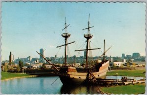 La Grande Hermine Replica Quebec City Canada Vintage Color Postcard H83