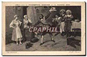 VINTAGE POSTCARD Fencing Phospho Cocoa a heroÂ 