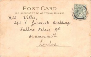 A725 Season Greetings 1907 Humanized Cat Eating Biscuits Holy Tree postcard