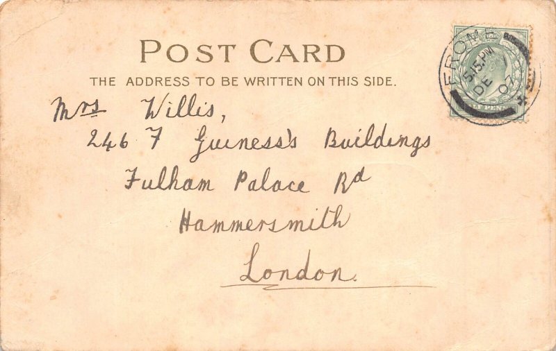 A725 Season Greetings 1907 Humanized Cat Eating Biscuits Holy Tree postcard