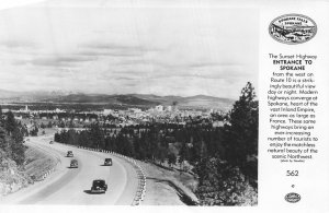 Vintage RPPC Spokane Falls Entrance on Sunset Highway Route 10 WA